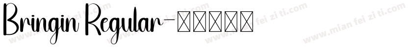 Bringin Regular字体转换